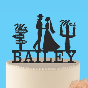 Cowboy Wedding Cake topper, Country Western Wedding Cake Topper, Western cake topper,