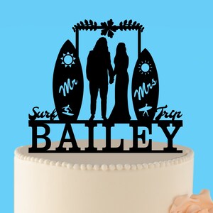 Surf Gateau De Mariage Topper Planches De Surf Topper Surf Etsy