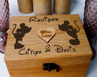 RUSTIC Recipe Box , Recipe Box, Custom wood Recipe Box, Wedding Gift, rustic wood recipe box, Rustic Wedding Gift for couple