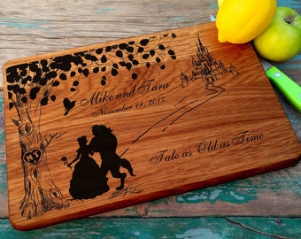 Handmade gift cutting board wood Wedding gift for couple custom cutting boards Personalized wood cutting board L2-03-002