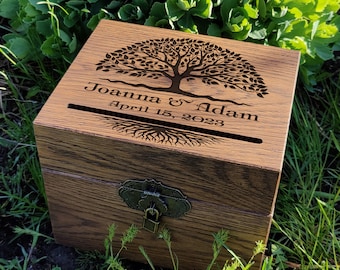 Viking box, Viking wedding, Tree of life Yggdrasil, Card box