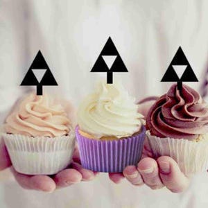 Cupcake Toppers (Acrylic), Package of 10 Cupcake Toppers, Cake Topper, Wedding topper,
