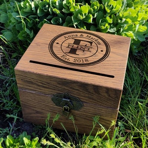 Card box for wedding Wooden wedding gift card box Rustic wedding décor Personalized wedding card box decoration Wedding gift box
