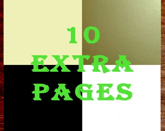 Guestbook Extra Pages: Ivory, White, or Black Cardstock