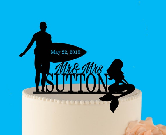 Surf Mariage Gateau Topper Mermaid Mariage Planches De Surf Etsy Surf Mariage Gateau Topper Mermaid Mariage Planches De Surf Etsy