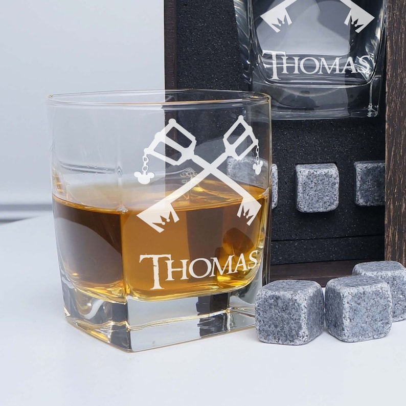 Whiskey gift set personalized whisky gift set in wood box Etsy