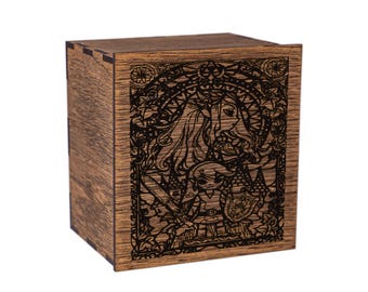 Personalized Whiskey Gift Set: Engraved Glass, Stones & Oak Box