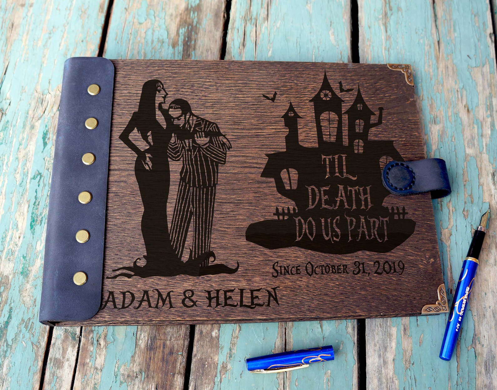 Halloween Wedding Guest Book Family Wedding Guest Book Til Etsy