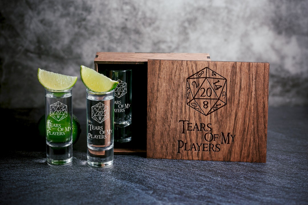 Tears of My Players Engraved Shot Glass Set - Game Master Gift - Etsy