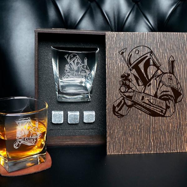 Coffret cadeau whisky personnalisé dans une boîte en bois, coffret cadeau whisky, cadeau de mariage pour garçons d'honneur, verres à whisky bourbon