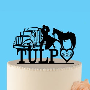 Truck cake topper wedding, Horse cake topper, Cowboy Wedding, Country Cake Topper, Tractor wedding, Western Topper, Country Wedding