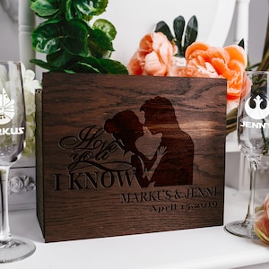 Set mit 2 Champagner-Gläsern in Holzbox, Sektgläsern mit Gravur, Geschenk