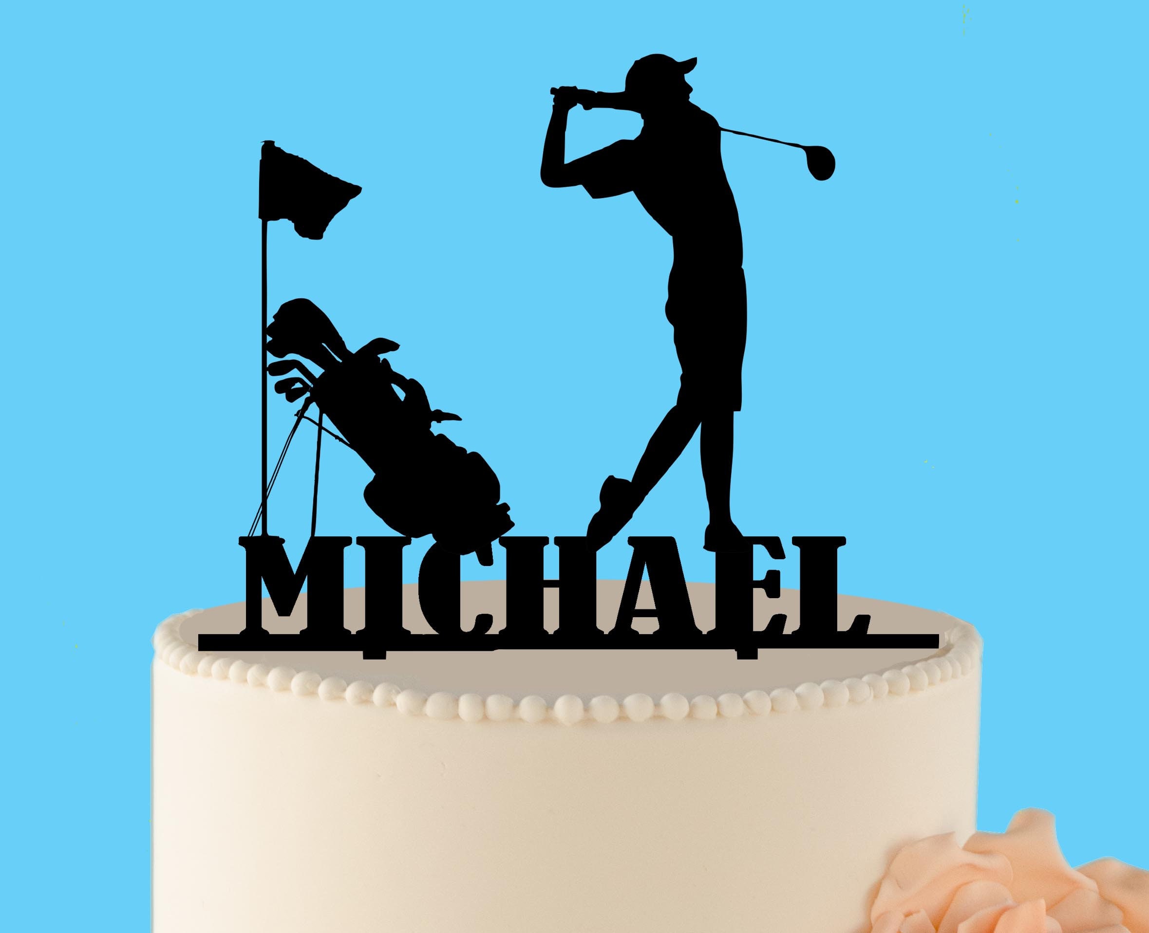 Golf Birthday Cake Topper Personalized Golf Cake Topper - Etsy