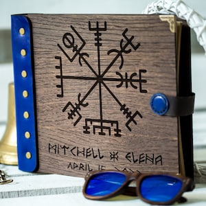 Runes personalized Viking guest book for wedding reception decorations Unique accessories for guest Wedding guestbook Viking wedding gift