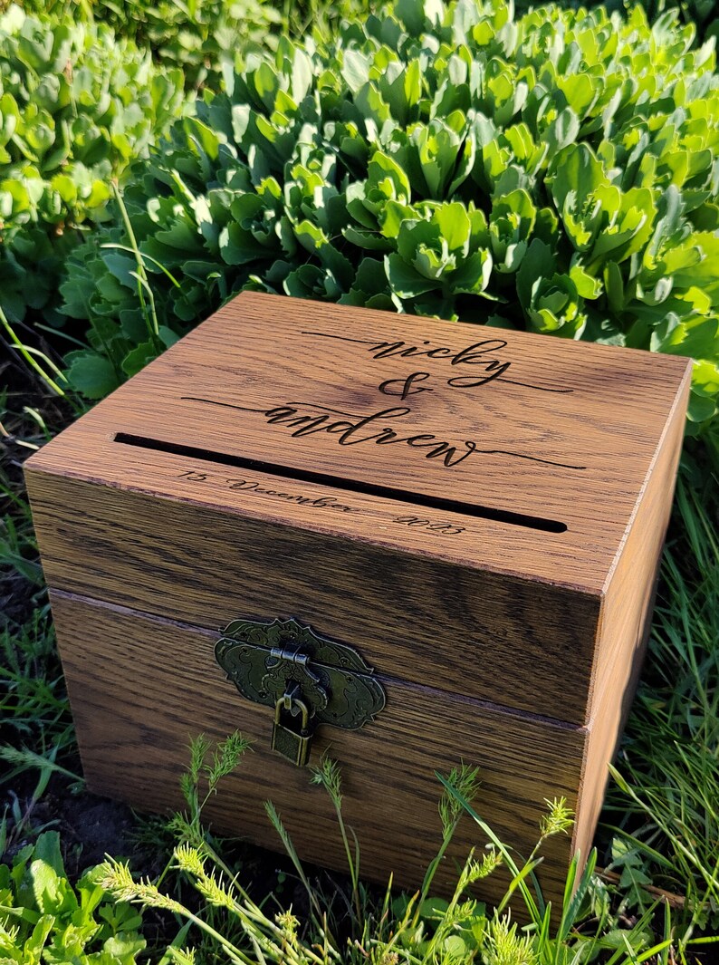 Wedding Card Box Card Box for Wedding With Slot Monogram Etsy