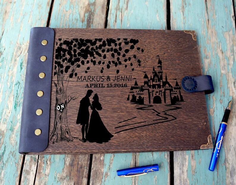 Disney Wedding Guest Book Sleeping Beauty guest book Etsy