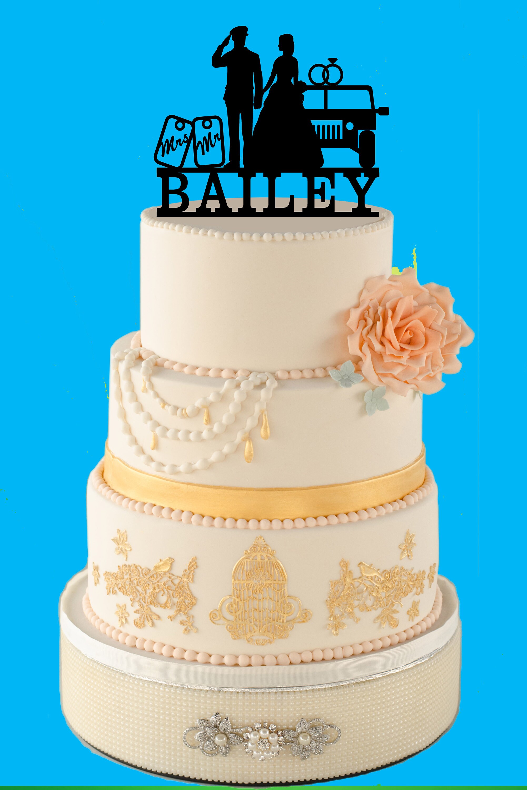 Personalized Military Wedding Cake Topper Wedding Cake Etsy