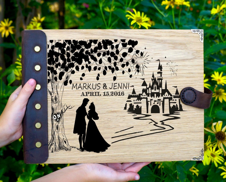 Disney Wedding Guest Book Sleeping Beauty guest book Etsy