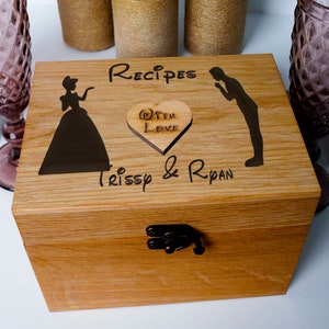 Recipe Box, RUSTIC Custom wooden Recipe Box, Wedding Gift, rustic recipe box