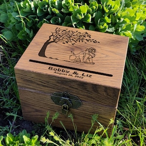 Caja para tarjetas de boda/ Caja para tarjetas de boda/ Caja para bodas/ Caja para tarjetas para boda con ranura/ Caja para tarjetas/ Caja para tarjetas con cerradura