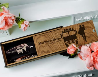 Ensemble de couteaux à gâteau de mariage personnalisé pompier : cadeau de douche nuptiale gravé
