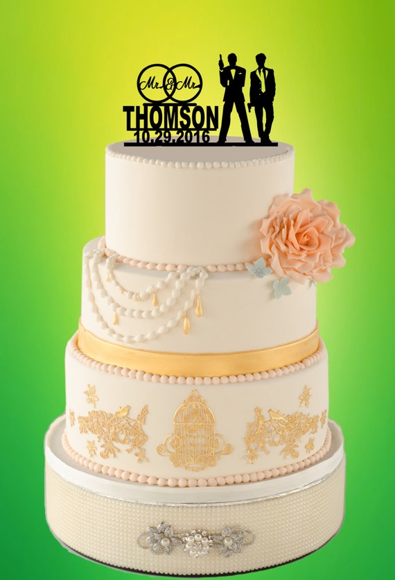 Homo Huwelijk Homo Silhouet Homo Taart Topper Gay Etsy Homo Taart