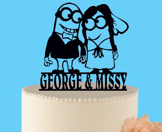Cake Topper Minion Minion Wedding Cake Topper Minion Cake Etsy