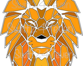 Digital Art Lion for Cricut cameo glow forge transfer paper sumblimation t-shirt mask SVG PNG Jpeg Ai files