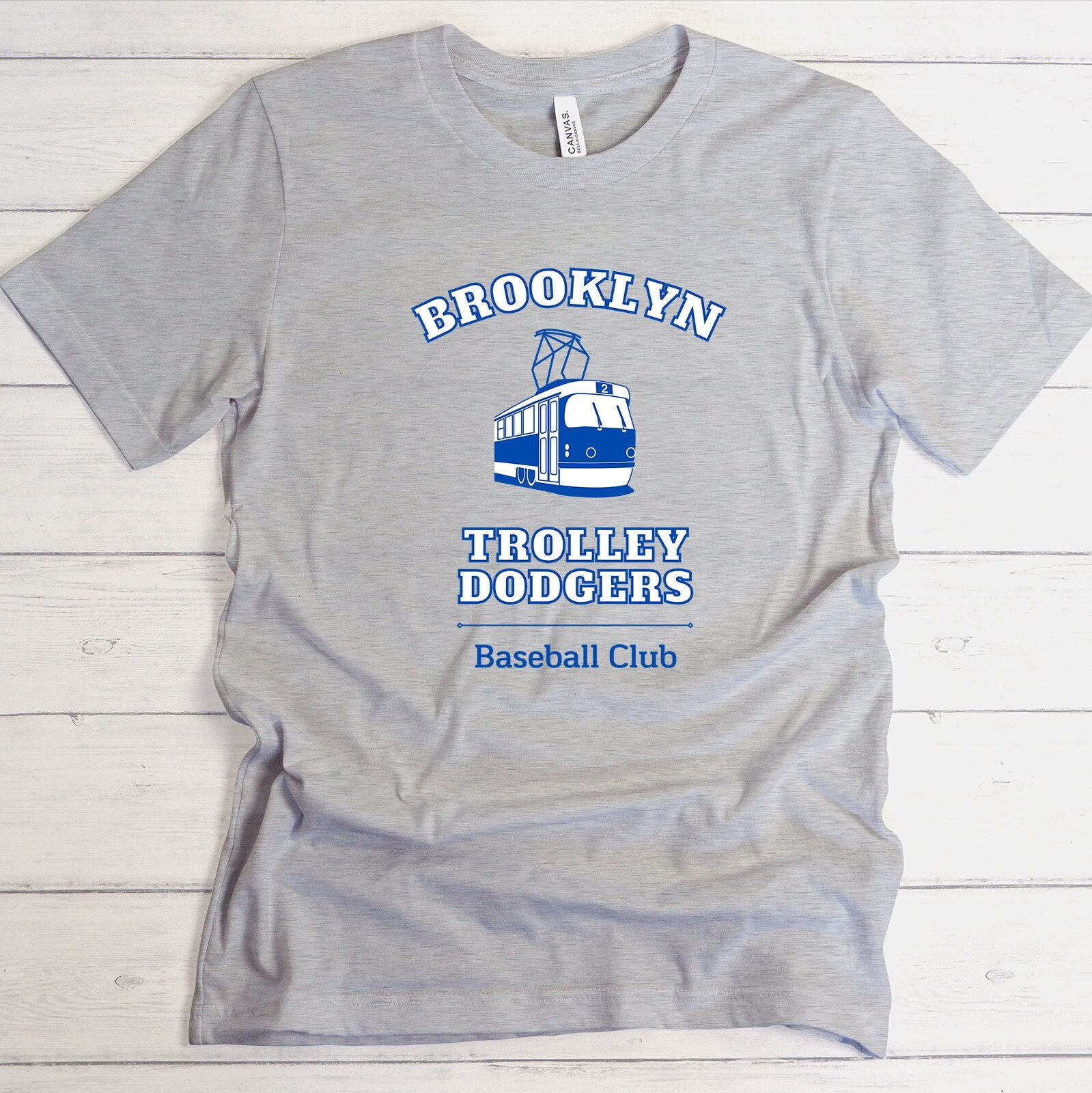 TheCottageDesignCo Dodgers Baseball T-Shirt | Brooklyn | Gift for Fathers | Dad Gifts | Nostalgia Shirt | Throwback Shirt | Vacation Shirt | Trolley Dodgers