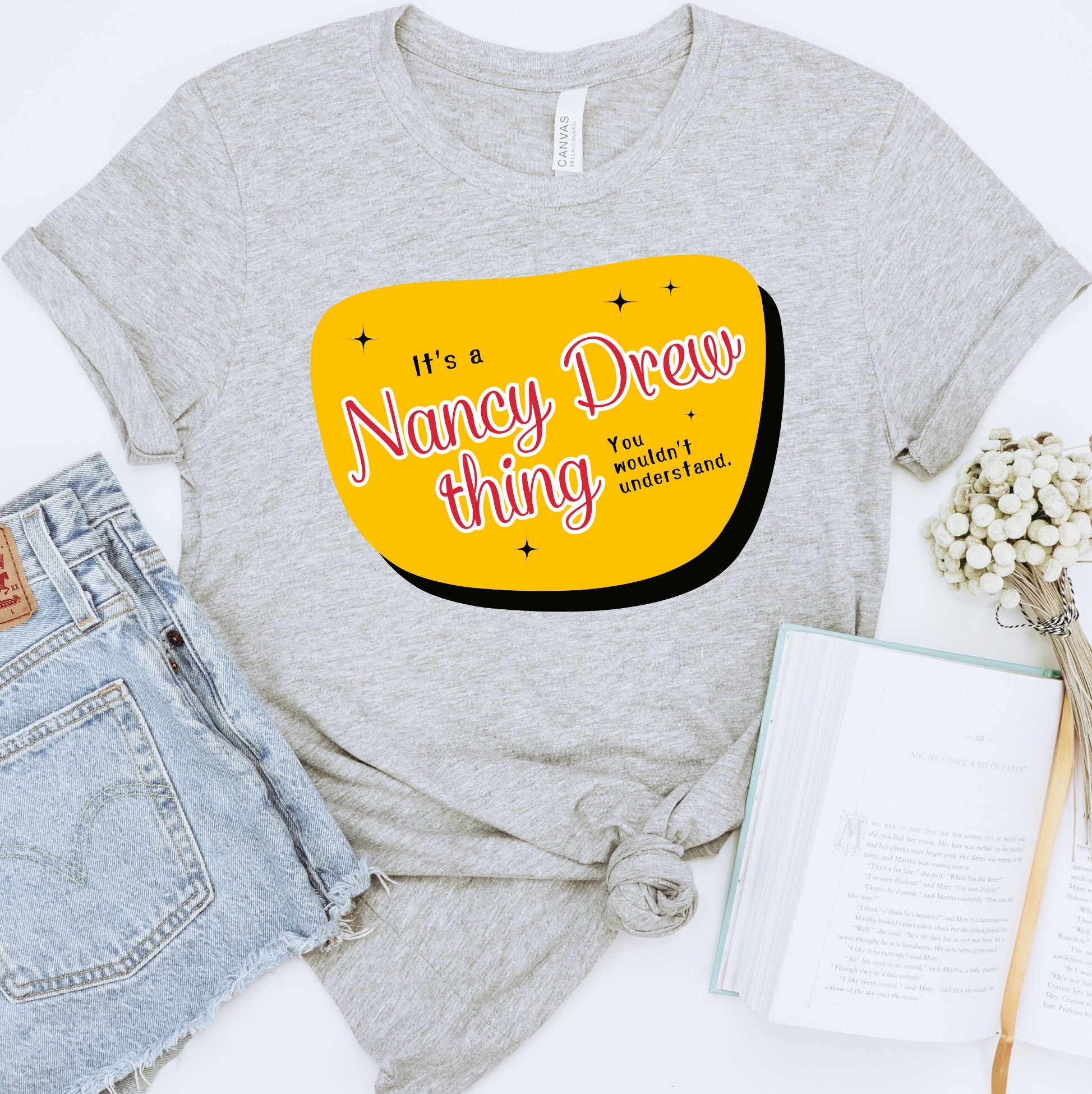 Nancy Drew Shirt, Nancy Drew, Nancy Drew T-shirt, Bookworm Gift, Nancy
