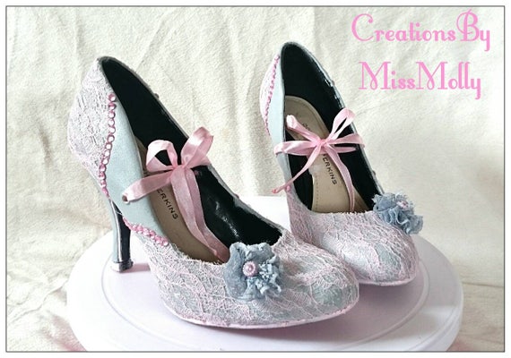 pale pink bridesmaid shoes