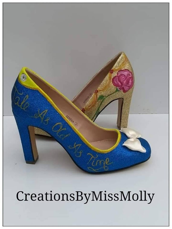 Belleza y la bestia inspirados zapatos / tacones de boda / | Etsy México