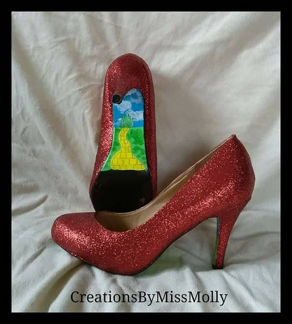 red sparkly dorothy shoes