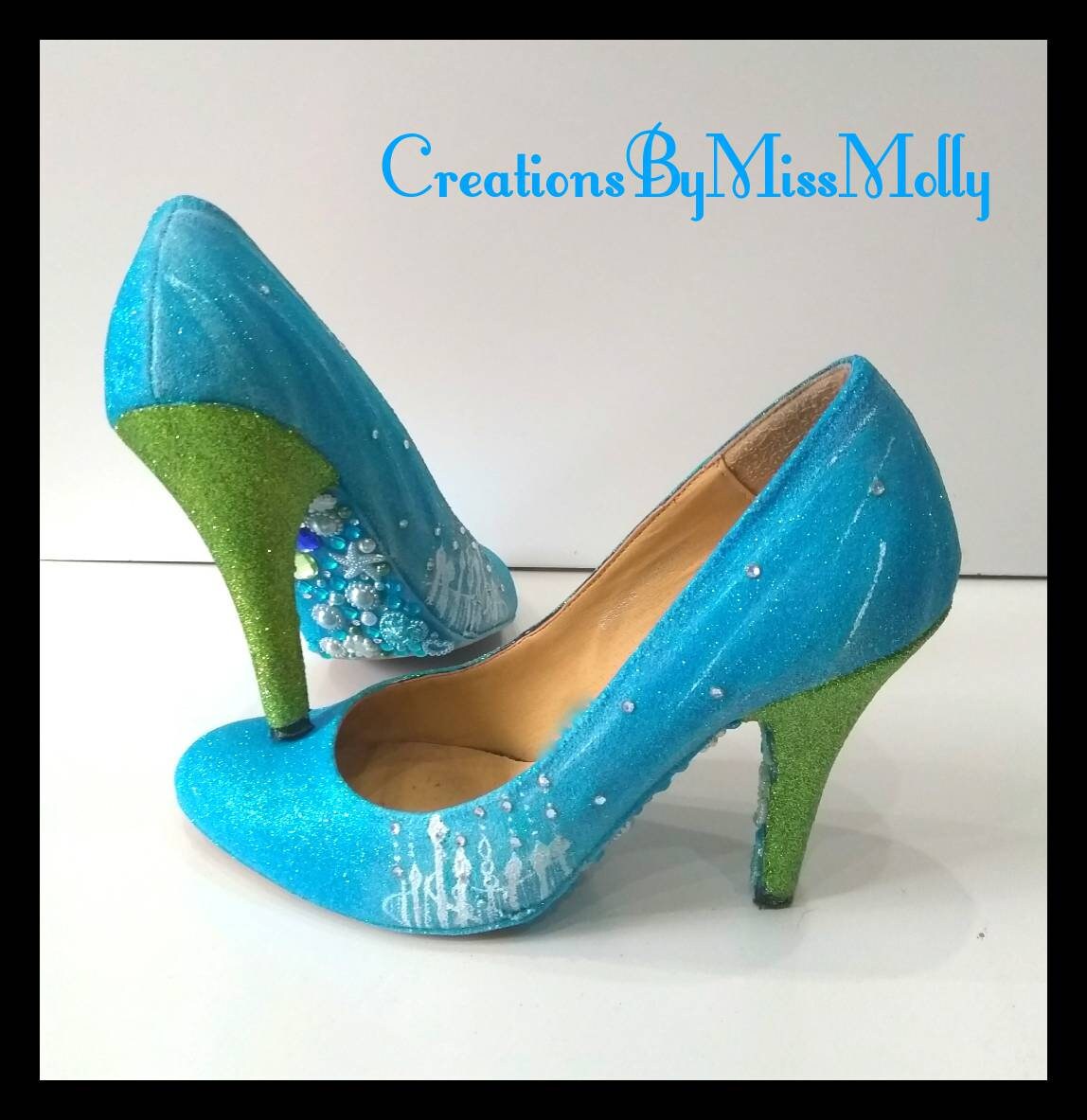 Mermaid Shoes/ Sequin/rhinestone Gem 