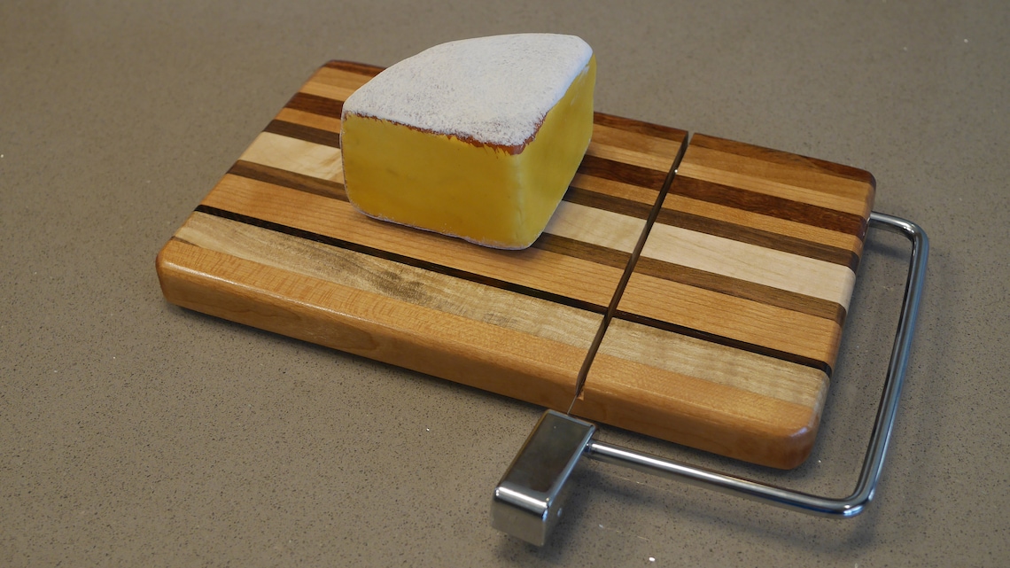 Handcrafted Hardwood Cheese slicer and serving board made of Etsy