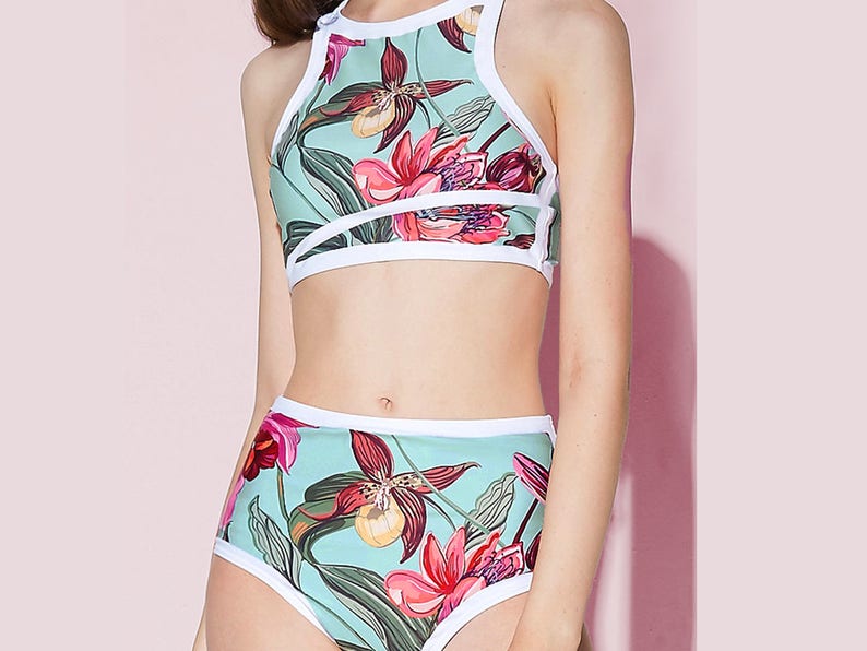 cute high neck bikinis