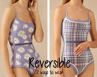 REVERSIBLE Badeanzug Badeanzug Badeanzüge Monokini floralen tropischen Badeanzüge zum Verkauf niedliche Badeanzüge für Frauen plus Größe ROPARYA