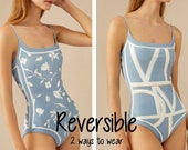 REVERSIBLE One piece swimsuit Swimsuit bathing suits monokini floral tropical swimsuits on sale cute swimsuits for women plus size ROPELENA