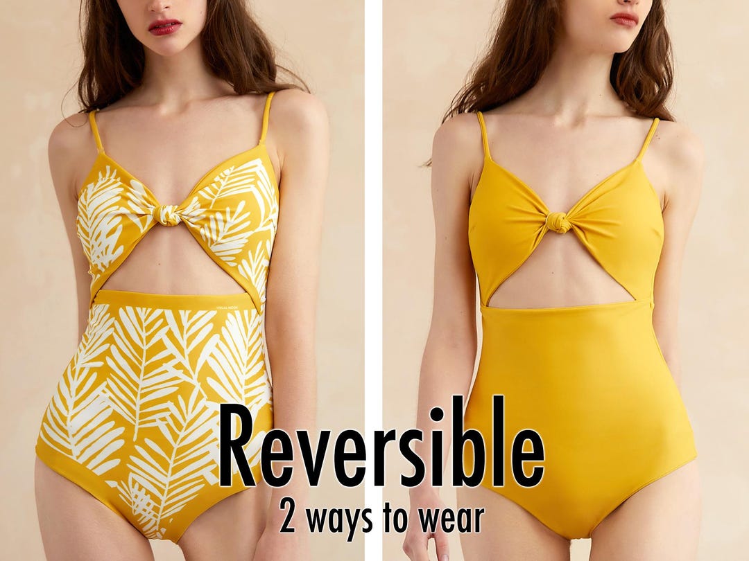 Traje de baño de una pieza REVERSIBLE Traje de baño trajes de baño