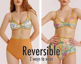 reversible bikini swimsuits bathing suits swimwear high waisted bikini high waist strapless bikini swimwear women cute low waist RBSKRISTINA