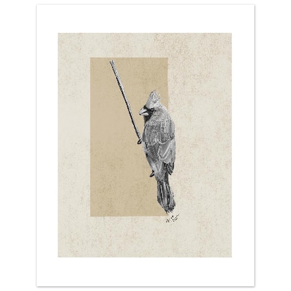 Vibrant Northern Cardinal Art Print - Ideal for Bird Lovers