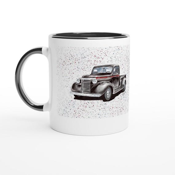 1940's Chevy Pickup Truck Coffee Mug - Cool Christmas Gift for Car Enthusiasts, Classic Truck Print, Top Seller