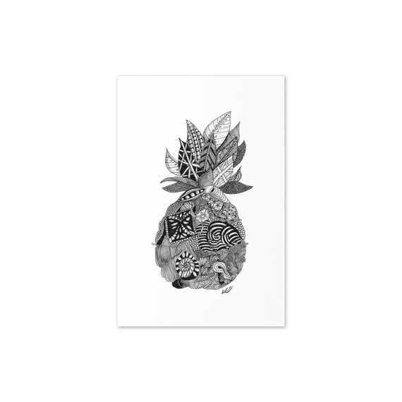 Cheerful Pineapple Delight Greeting Card