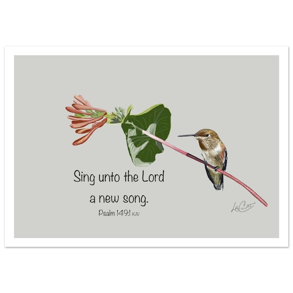Psalm poster 8" x 12" Sing...a new song