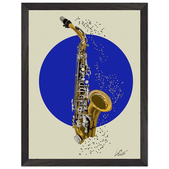 Jazz Saxophone Wall Art – Musical Instrument framed Print
