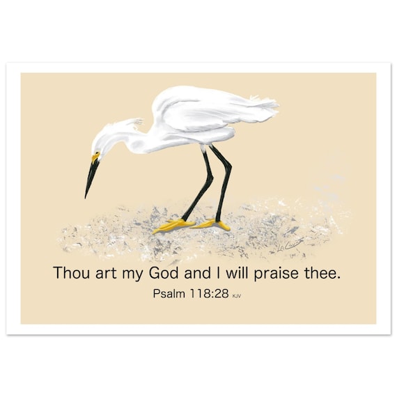 Psalm poster 8" x 12" Thou Art My God...