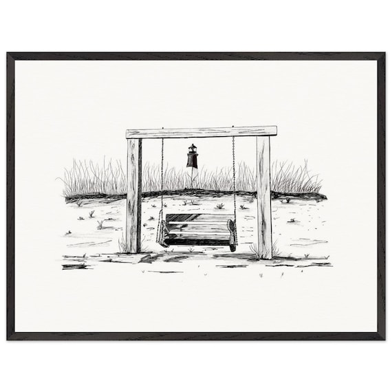 Stunning Lighthouse Print at Savannah Beach,  Ideal for beach fans