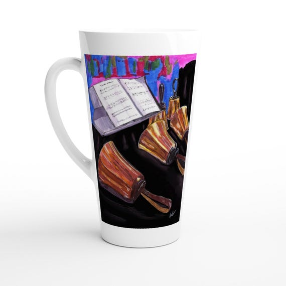 Handbell Ringers Mug - Church Music Gift for Handbell Director - Ceramic 17oz Coffee Cup