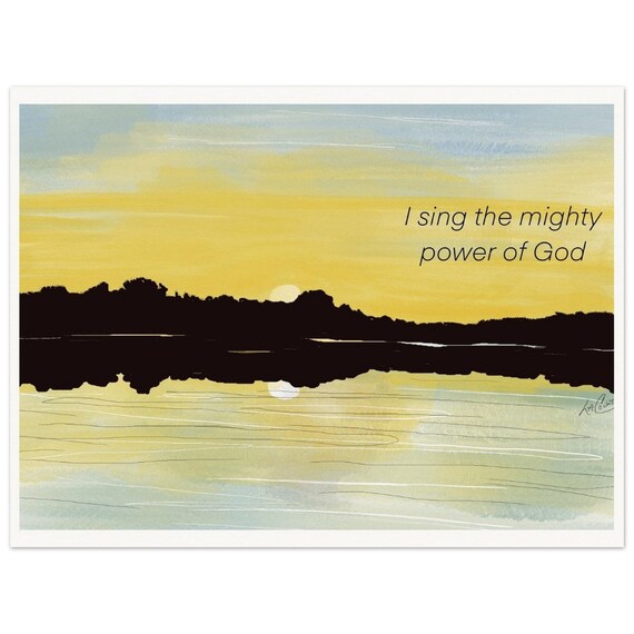 Beautiful Lake Sunset Print - Serene sunset with inspiring words - Ideal for brightening any room or as a unique gift for art enthusiasts.