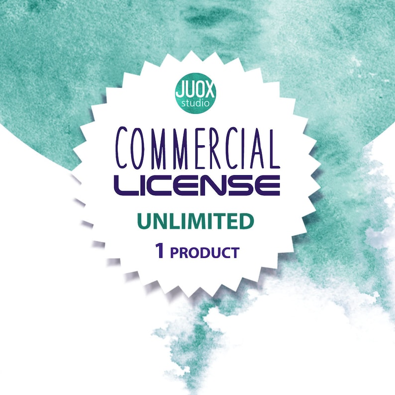 1 product Extended Commercial License for Commercial Use of Patterns unlimited prints usage Graphic Design